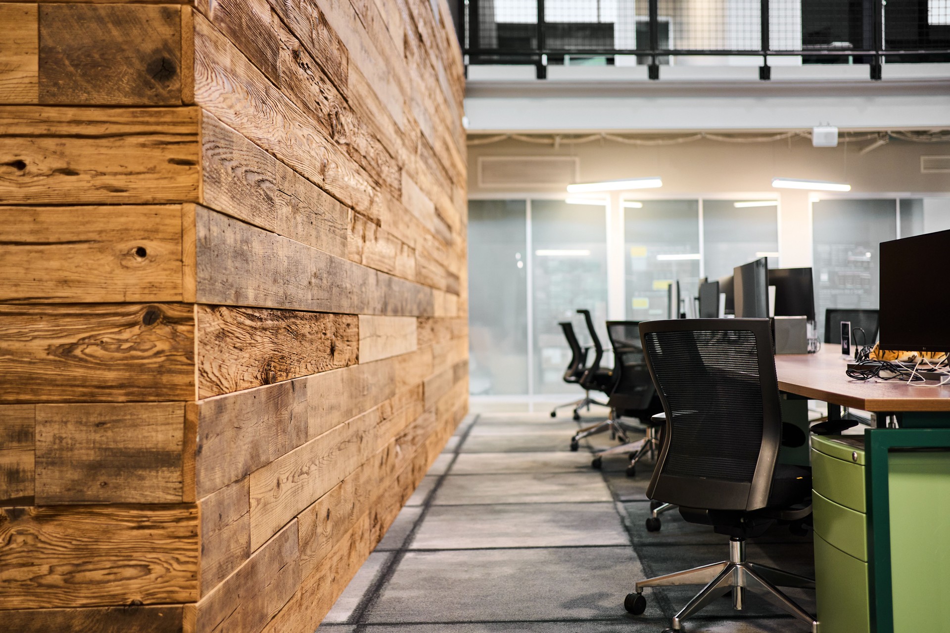 Interior of open plan coworking office space